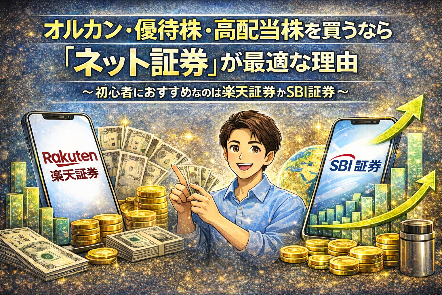 オルカン・優待株・高配当株を買うなら「ネット証券」が最適な理由