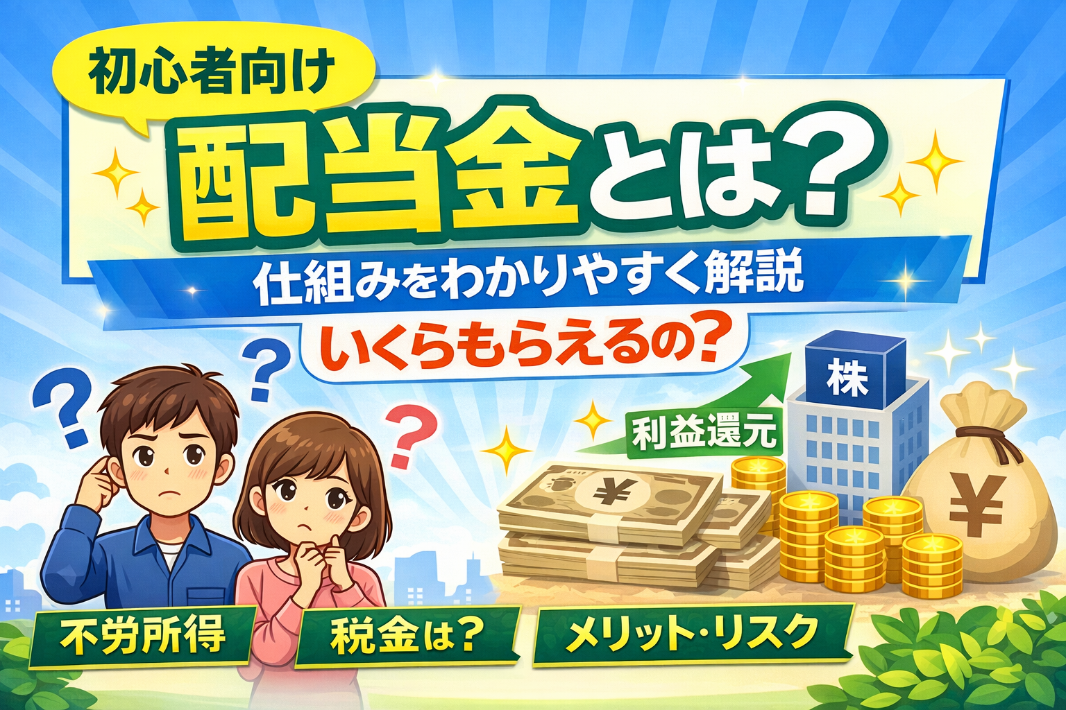 【初心者向け】配当金とは？仕組み・計算方法・税金までわかりやすく解説｜いくらもらえる？