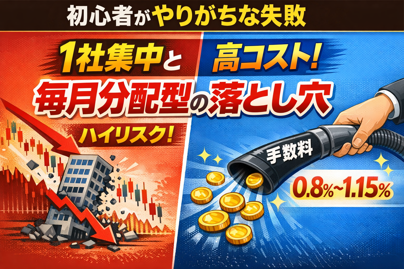 高配当株・優待株で初心者がやりがちな失敗｜1社集中と毎月分配型の落とし穴