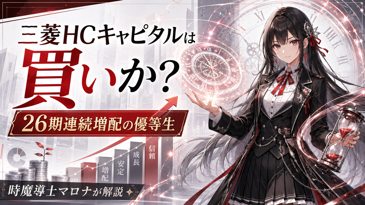 三菱HCキャピタルは買いか？26期連続増配の優等生を時魔導士マロナが解説